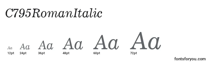 C795RomanItalic Font Sizes
