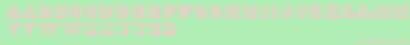 Шрифт Dslettres – розовые шрифты на зелёном фоне