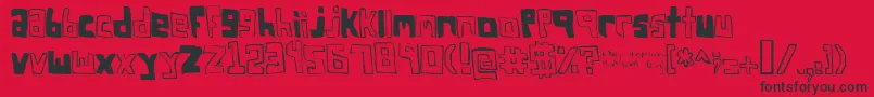 FsoSquareBracket Font – Black Fonts on Red Background