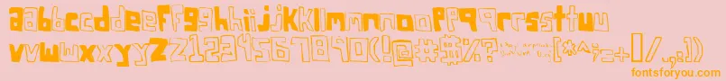 FsoSquareBracket Font – Orange Fonts on Pink Background