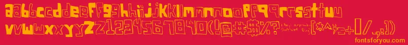 FsoSquareBracket Font – Orange Fonts on Red Background