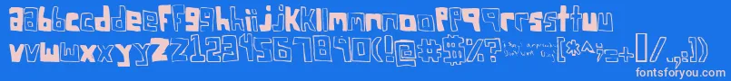 FsoSquareBracket Font – Pink Fonts on Blue Background