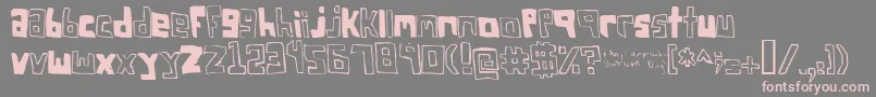 フォントFsoSquareBracket – 灰色の背景にピンクのフォント