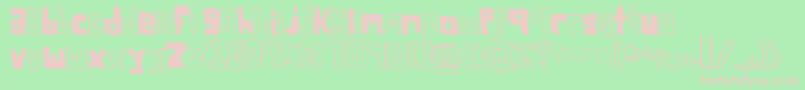 FsoSquareBracket Font – Pink Fonts on Green Background