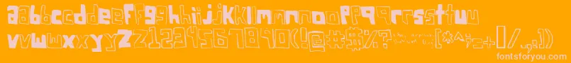 FsoSquareBracket Font – Pink Fonts on Orange Background