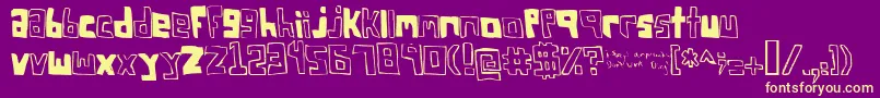 FsoSquareBracket Font – Yellow Fonts on Purple Background