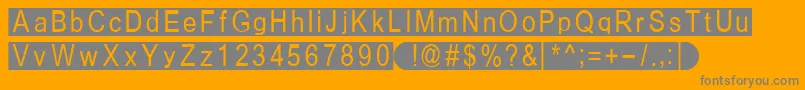 Fiboxbb Font – Gray Fonts on Orange Background