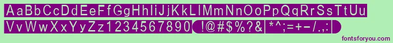 Fiboxbb Font – Purple Fonts on Green Background