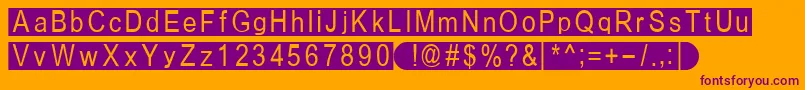 Fiboxbb Font – Purple Fonts on Orange Background