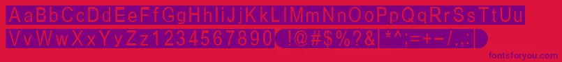 Fiboxbb Font – Purple Fonts on Red Background
