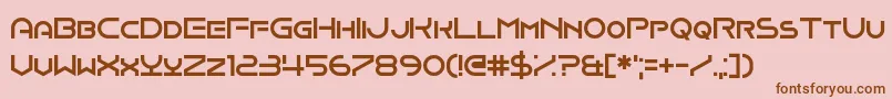 Onomber Font – Brown Fonts on Pink Background