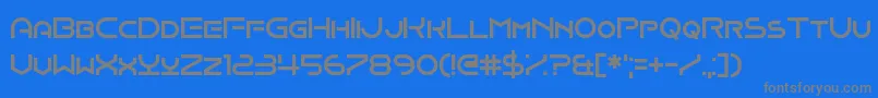 フォントOnomber – 青い背景に灰色の文字