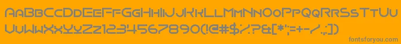 Onomber Font – Gray Fonts on Orange Background