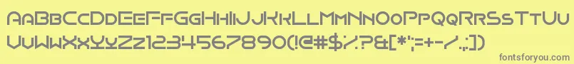 Onomber Font – Gray Fonts on Yellow Background