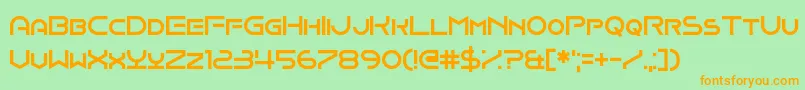 Onomber Font – Orange Fonts on Green Background