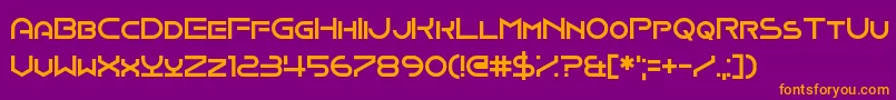 Onomber Font – Orange Fonts on Purple Background