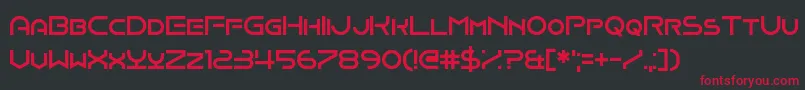 Onomber Font – Red Fonts on Black Background