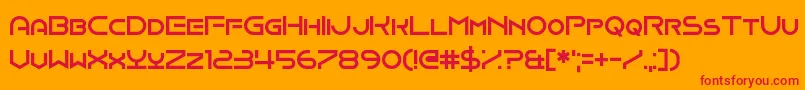 Onomber Font – Red Fonts on Orange Background