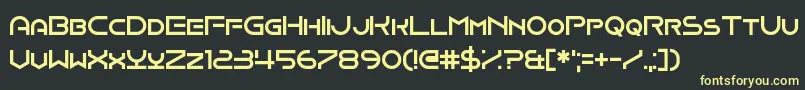 フォントOnomber – 黒い背景に黄色の文字