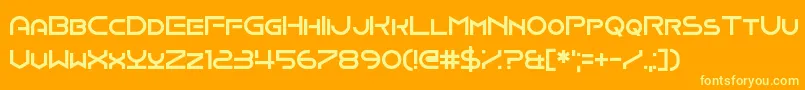 Onomber Font – Yellow Fonts on Orange Background