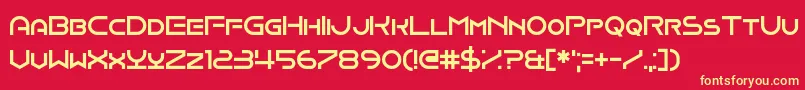 Onomber Font – Yellow Fonts on Red Background