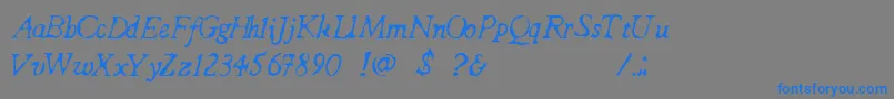 ForgottenHospital Font – Blue Fonts on Gray Background