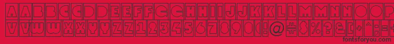 GrotocmotlNormal Font – Black Fonts on Red Background