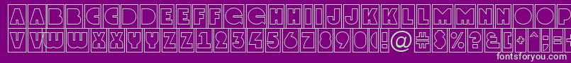 GrotocmotlNormal Font – Green Fonts on Purple Background