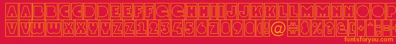 GrotocmotlNormal Font – Orange Fonts on Red Background