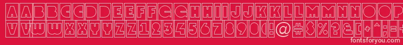 GrotocmotlNormal Font – Pink Fonts on Red Background