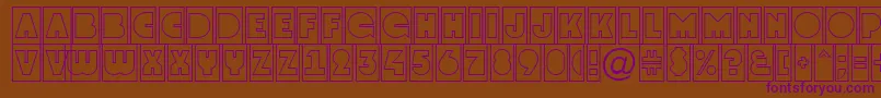 GrotocmotlNormal Font – Purple Fonts on Brown Background