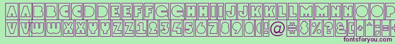 GrotocmotlNormal Font – Purple Fonts on Green Background