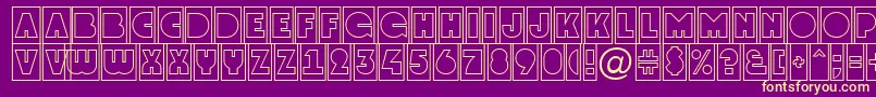 GrotocmotlNormal Font – Yellow Fonts on Purple Background