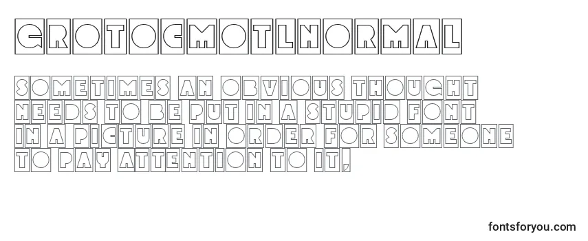 Schriftart GrotocmotlNormal