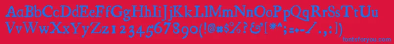 Lpeducational Font – Blue Fonts on Red Background