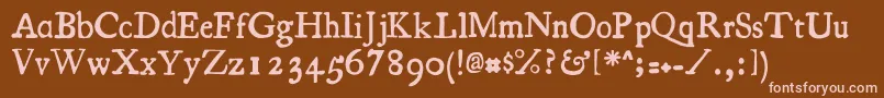Lpeducational Font – Pink Fonts on Brown Background