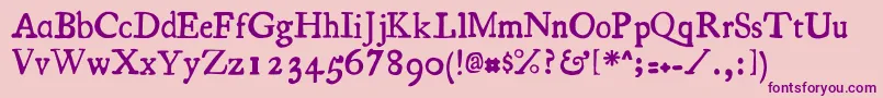 Lpeducational Font – Purple Fonts on Pink Background