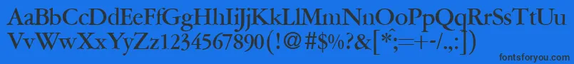 A771RomanBold Font – Black Fonts on Blue Background