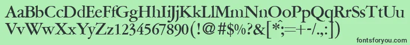 A771RomanBold Font – Black Fonts on Green Background