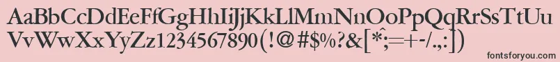 A771RomanBold Font – Black Fonts on Pink Background