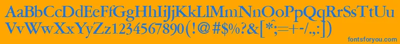A771RomanBold Font – Blue Fonts on Orange Background