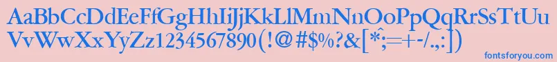 A771RomanBold Font – Blue Fonts on Pink Background