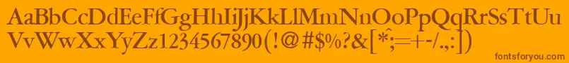 A771RomanBold Font – Brown Fonts on Orange Background