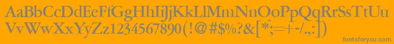 A771RomanBold Font – Gray Fonts on Orange Background