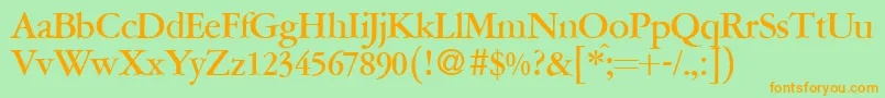 A771RomanBold Font – Orange Fonts on Green Background