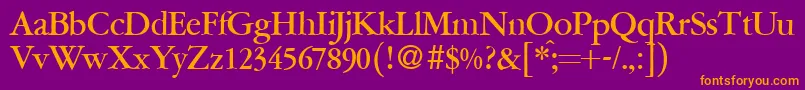 A771RomanBold Font – Orange Fonts on Purple Background