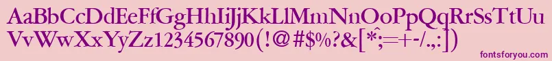 A771RomanBold Font – Purple Fonts on Pink Background