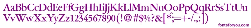 Шрифт A771RomanBold – фиолетовые шрифты на белом фоне
