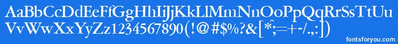 A771RomanBold Font – White Fonts on Blue Background