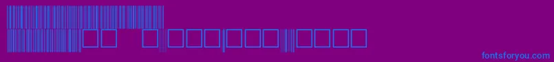 V100029-fontti – siniset fontit violetilla taustalla